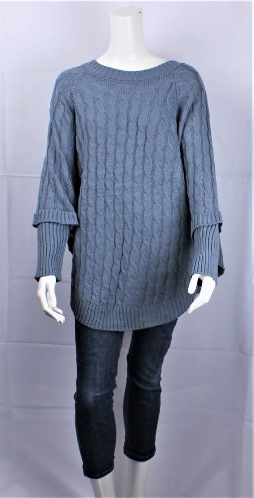 ALICE & LILY textured cable knit  jumper blue SC/4897BLU